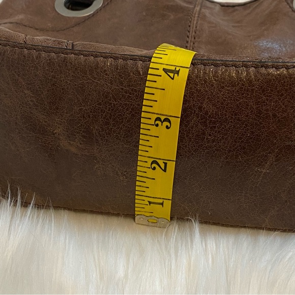 Fossil Brown Leather Shoulder Purse Rhinestones - Picture 6 of 12